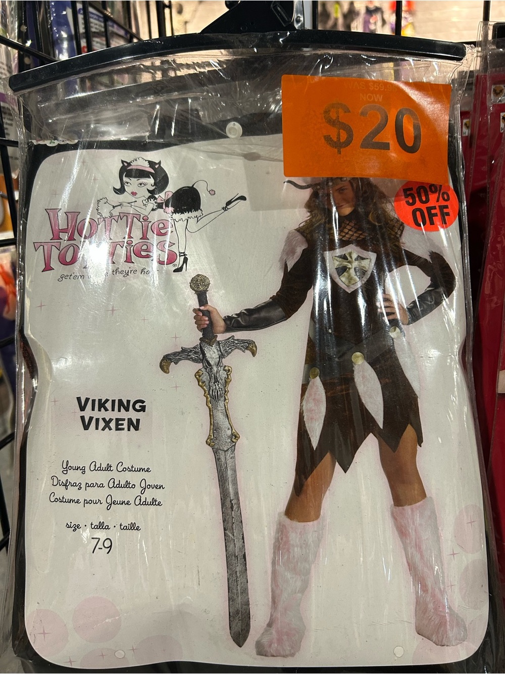 Disguise Viking Vixen Costume - Black and White